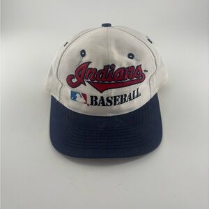 Logo Athletic MLB Cleveland Indians Men’s SnapBack Hat Blue White